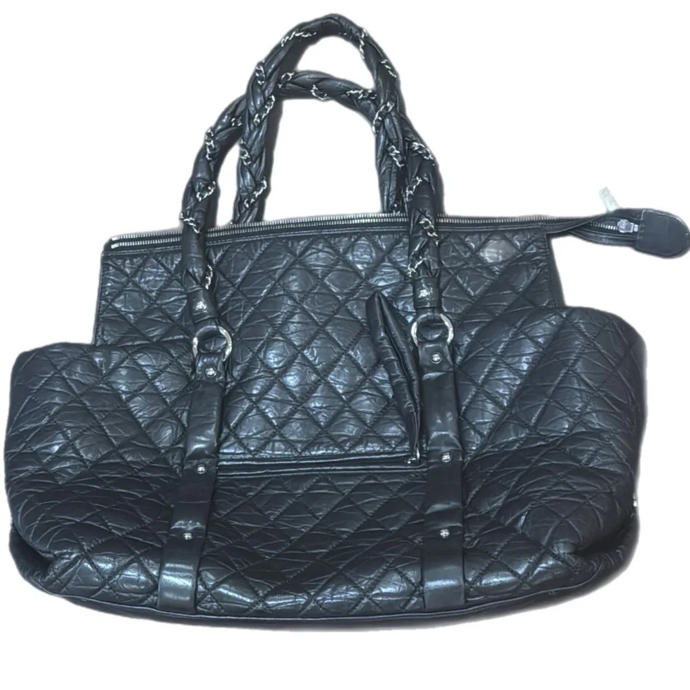 Chanel Ligne Lady Braid Lambskin Quilted Tote